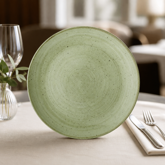 Commercial Coupe Plates 228mm Green 12 Pack