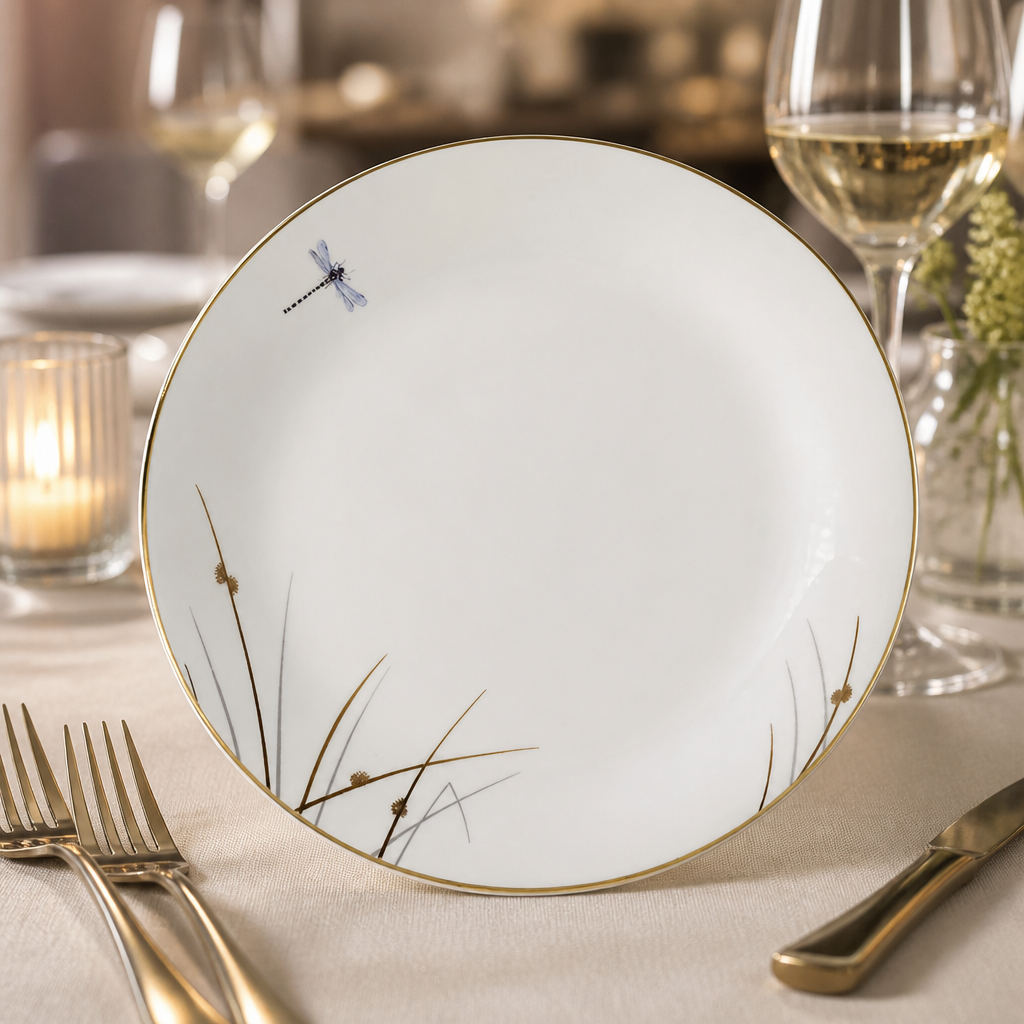 Set of 6 durable 300mm commercial coupe plates in bone china
