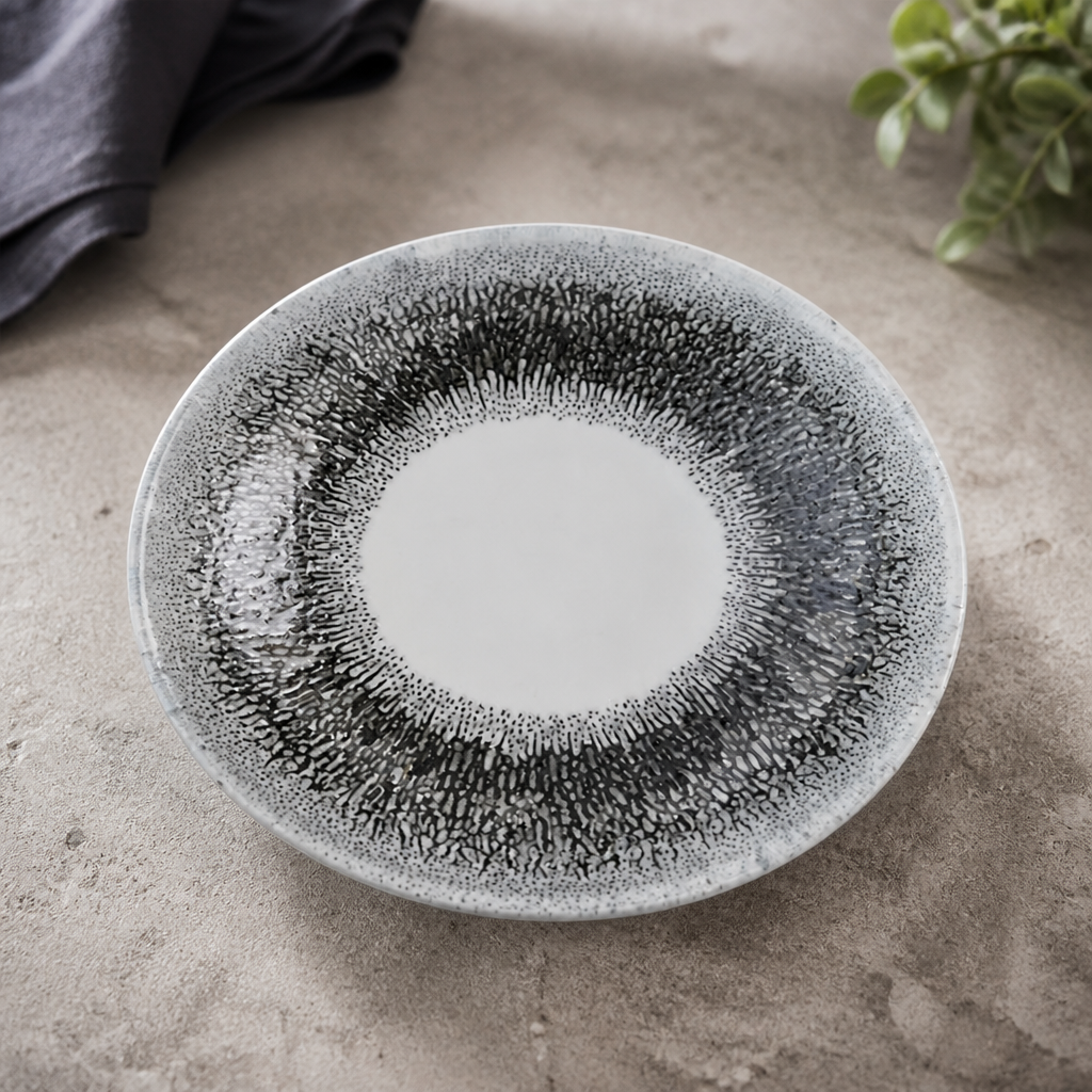 Commercial Coupe Bowls 182mm Quartz Black 12 Pack