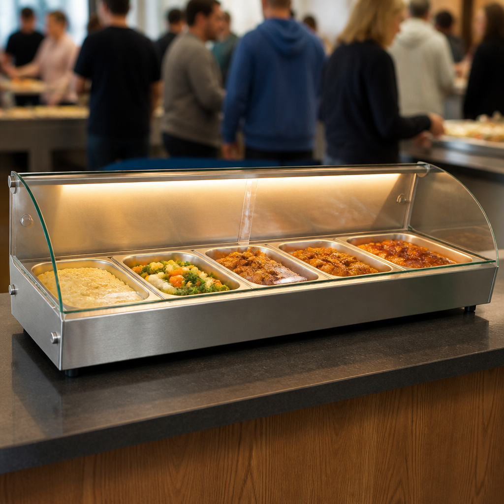 Commercial Countertop Heated Food Display 1200mm