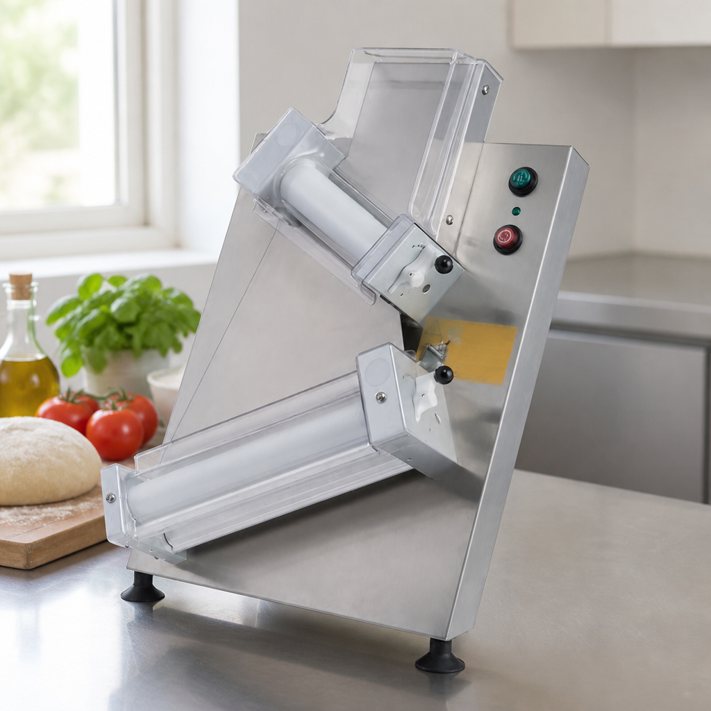 Commercial Double Dough Roller 12" Capacity Stainless Steel