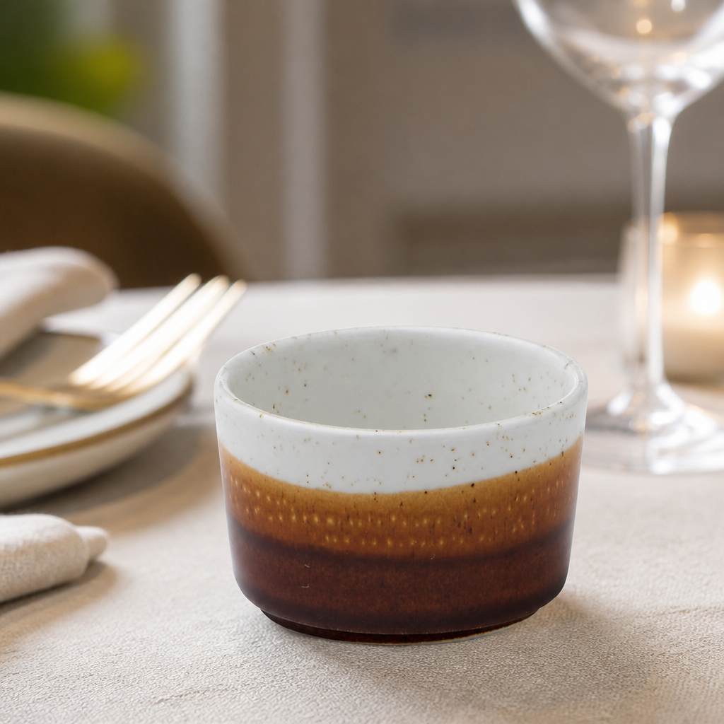 Nourish Straight Sided Dip Pots Barley White 4oz (12 Pack)