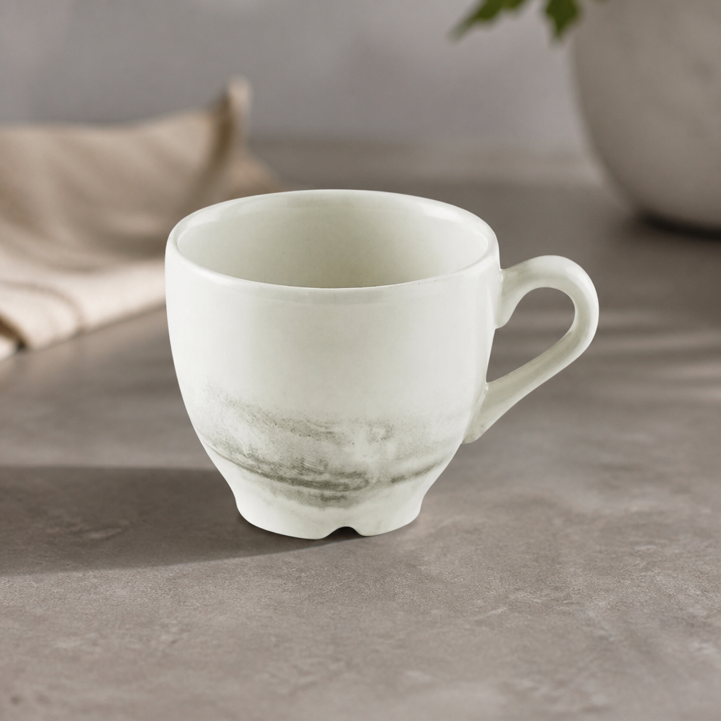 Commercial 100ml Espresso Cup Set - 12 Pack Vitrified Flint