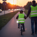 Premium Kids Hi-Vis Waistcoat in Lime Green - Outstanding Visibility for Safety Day and Night, Compliant with EN 1150