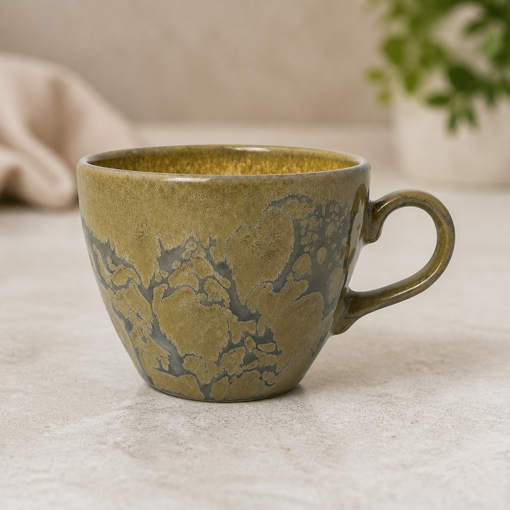 Commercial Tea Cups 227ml 8oz Aurora Granite Finish 12 Pack
