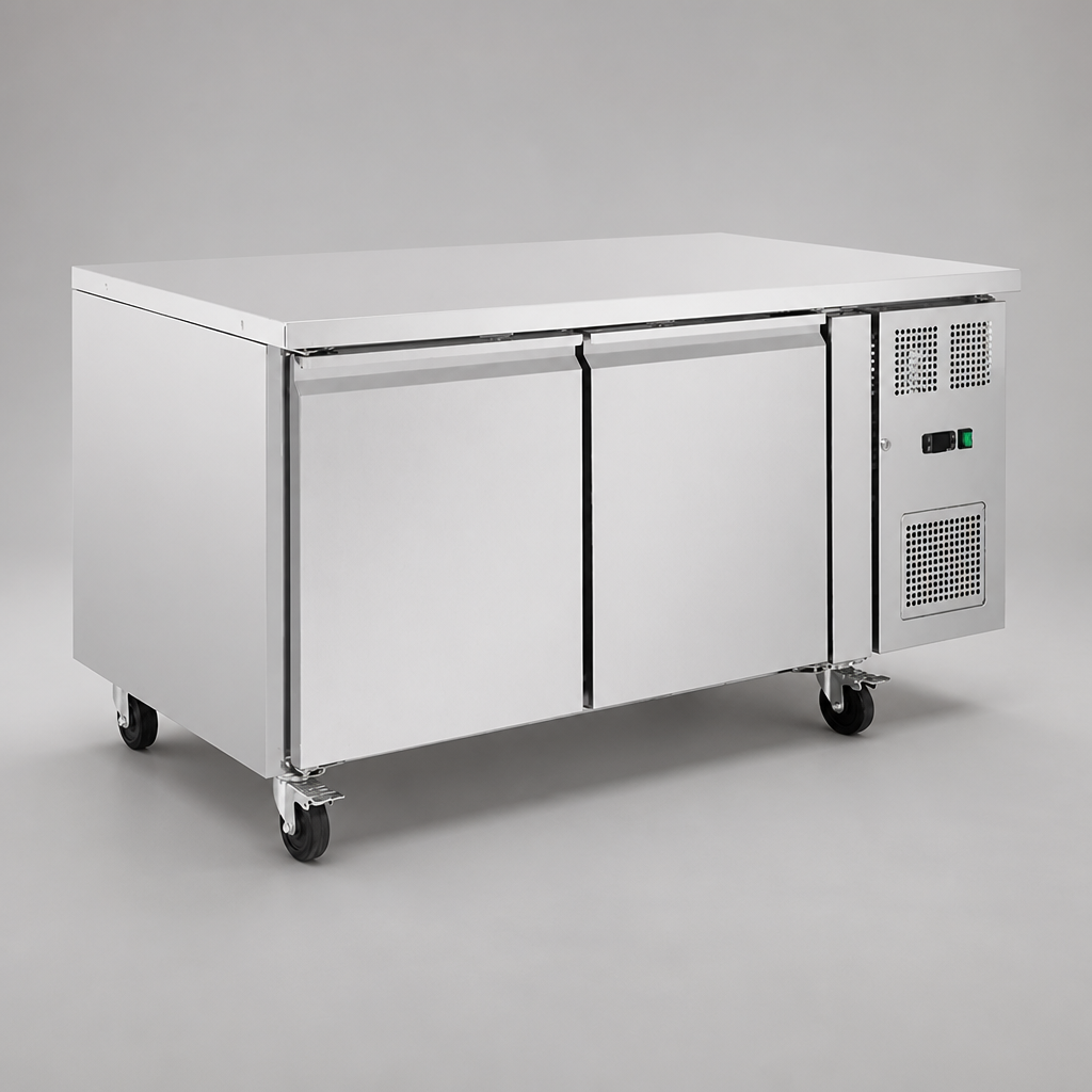 Commercial Double Door Patisserie Counter Fridge 427Ltr