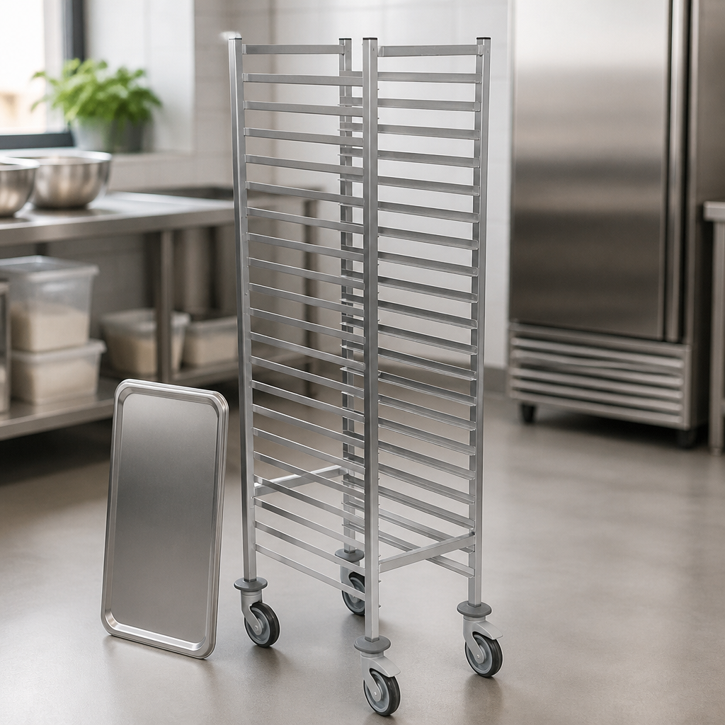 20 Level Commercial Gastronorm Racking Trolley 1/1GN Stainless Steel