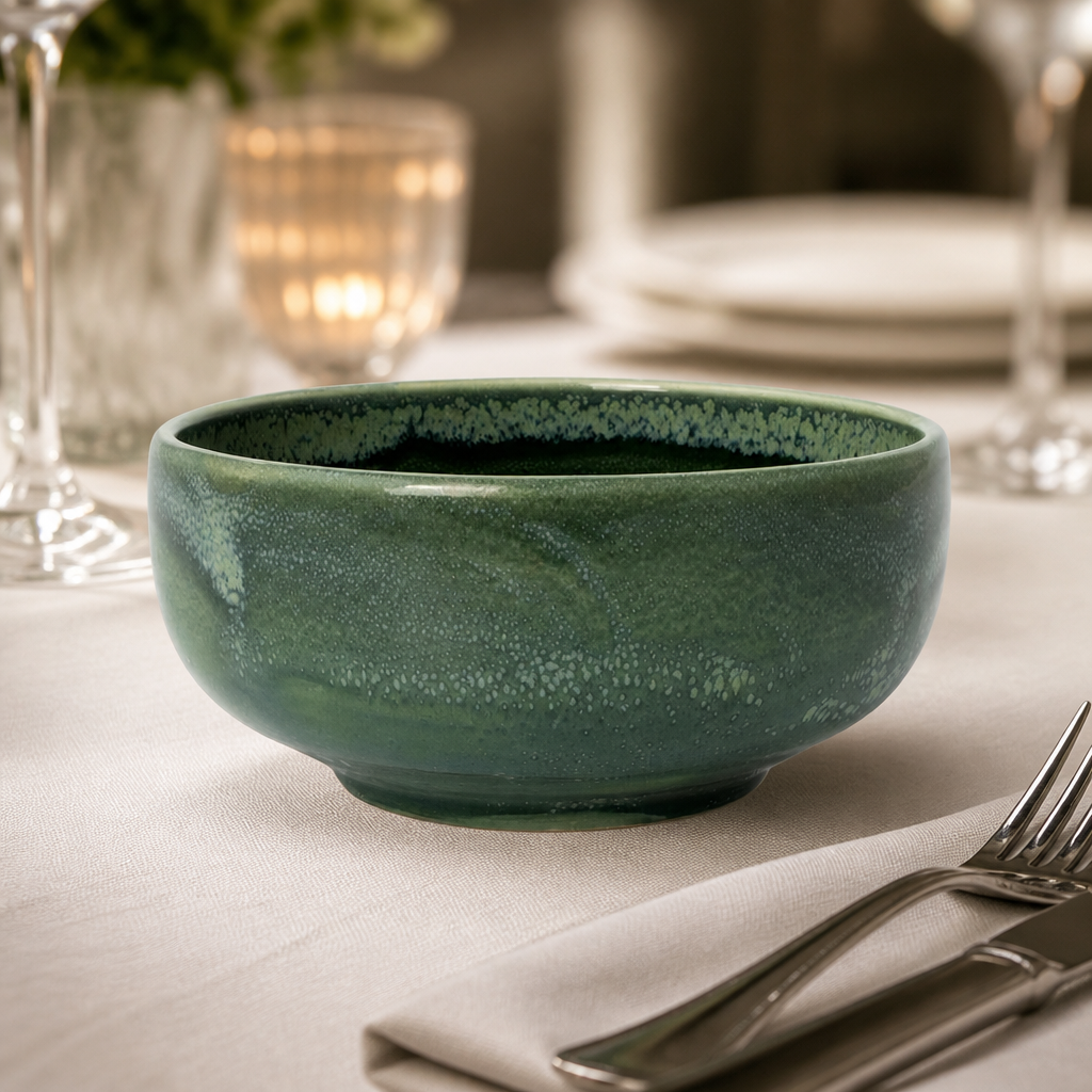Commercial 135mm Burnt Emerald Bowls 12 Pack for Catering