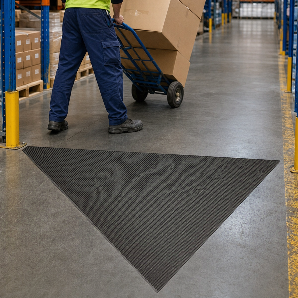 Fine Rib Rubber Anti-Slip Safety Mat Roll 900mm x 3mm