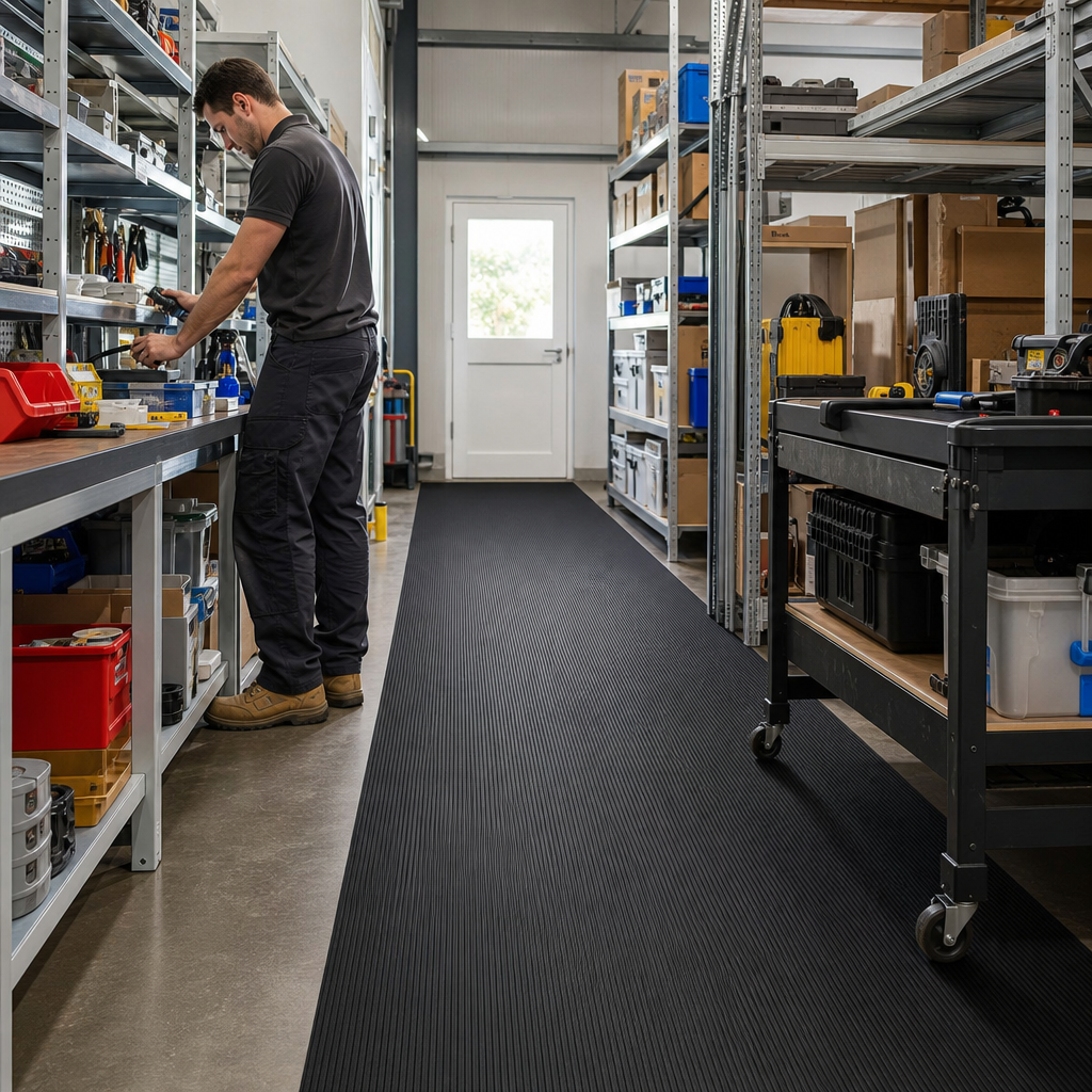 Fine Rib Rubber Anti-Slip Safety Matting Rolls