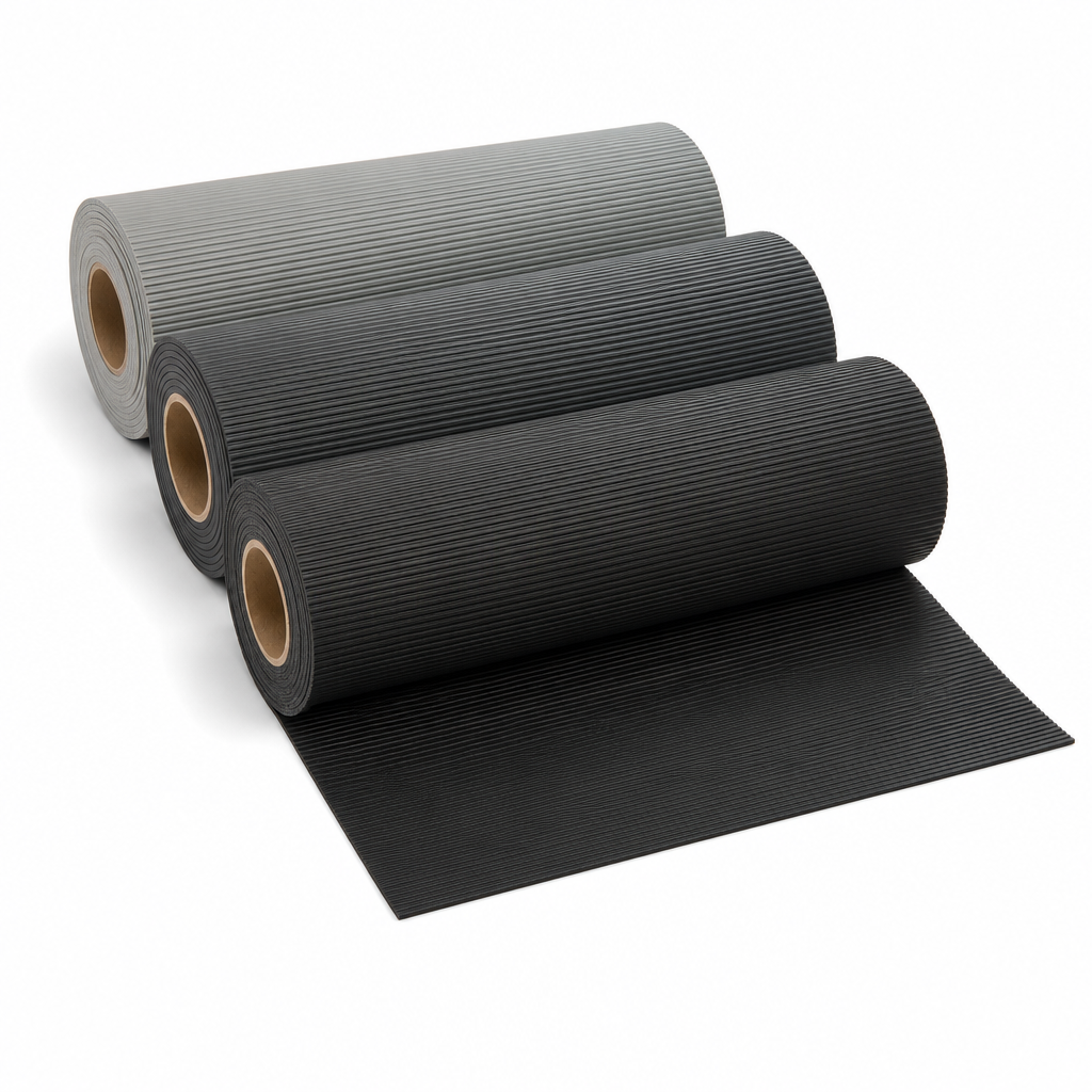 Fine Rib Rubber Anti-Slip Safety Matting Rolls