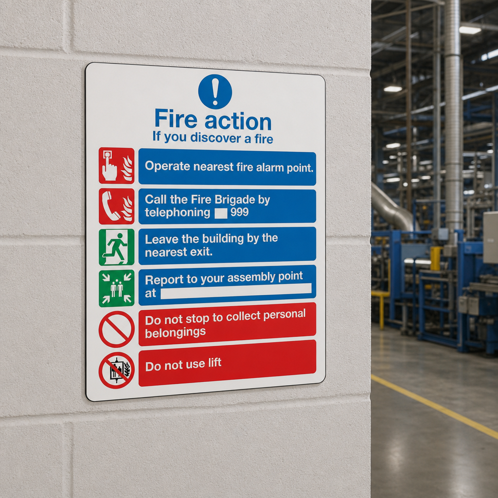 Fire Action Safety Sign – If You Discover Fire