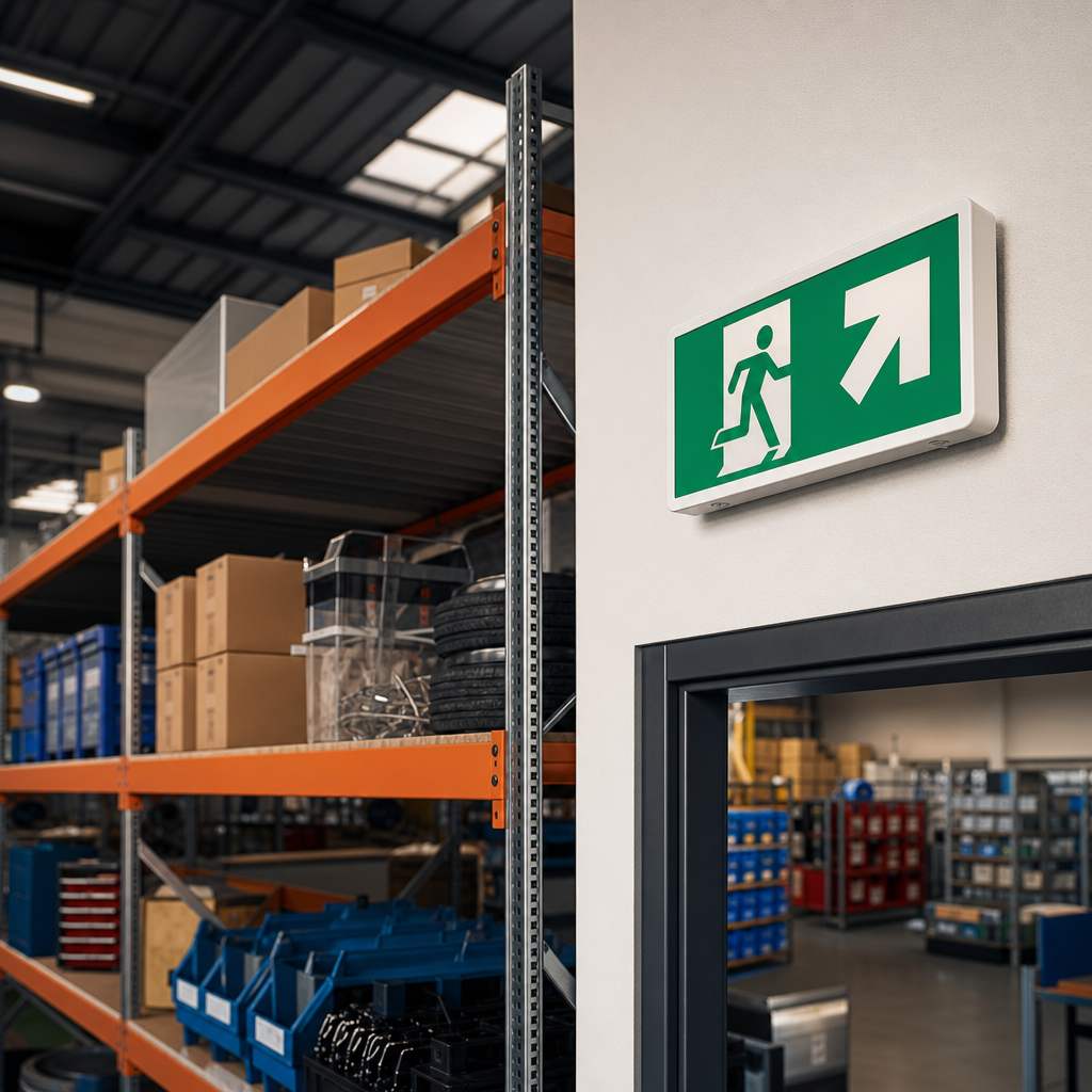 Fire Exit Arrow Up Right Emergency Sign