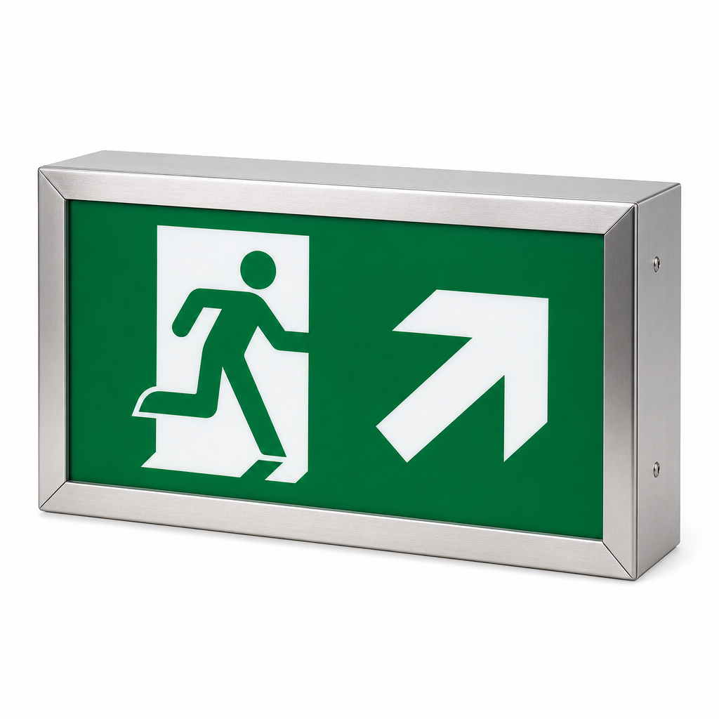 Fire Exit Arrow Up Right Emergency Sign