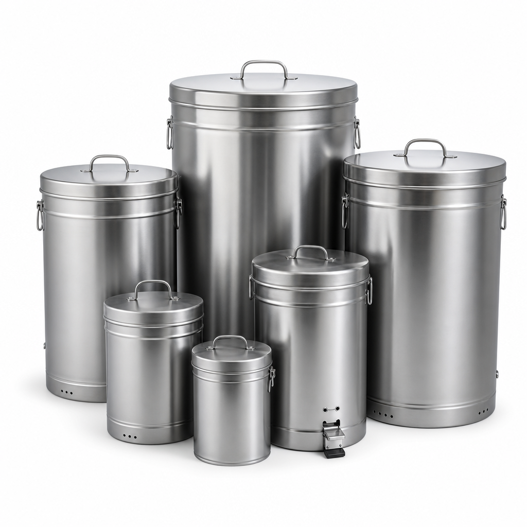 Fire Retardant Metal Waste Bins 20–110L