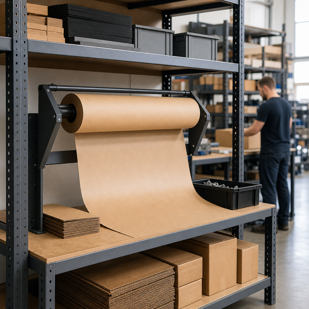 Fixed Paper Roll Cutting Station for Packing Areas