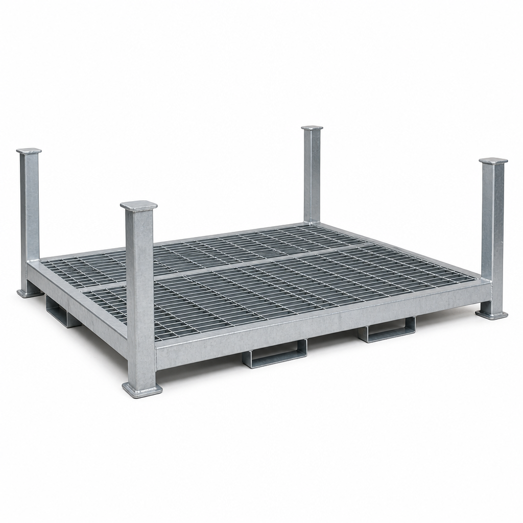 Fixed Post Stackable Steel Pallet 2085mm Wide