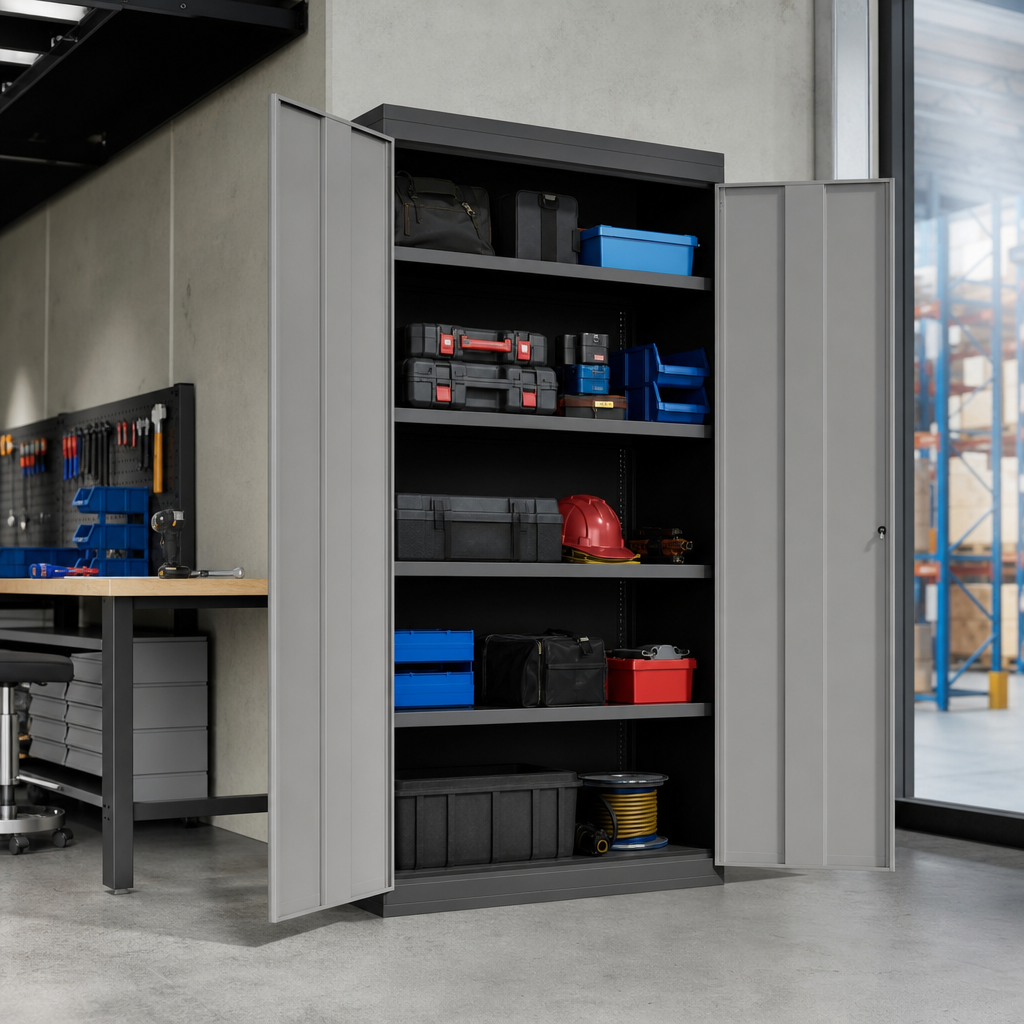 Flat-Pack Metal Storage Cupboards 1950mm High