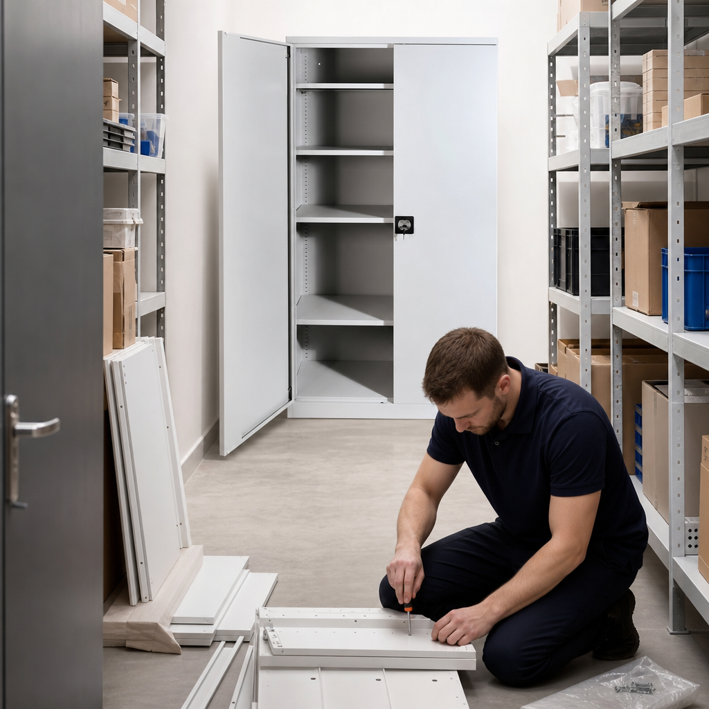 Flat-Pack Metal Storage Cupboards 1950mm High