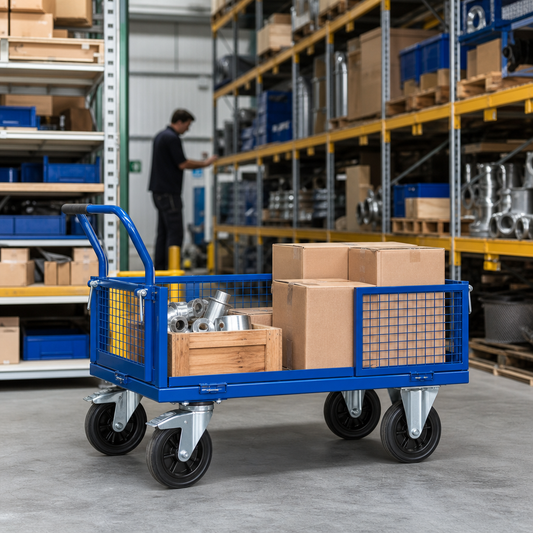 Flatbed Platform Truck with Optional Sides 500kg Capacity