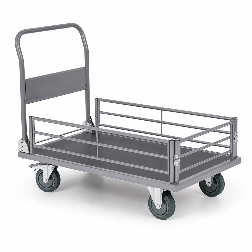 Flatbed Platform Truck with Optional Sides 500kg Capacity