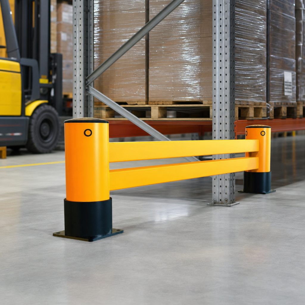 Flexible Double Rail Rack End Barrier