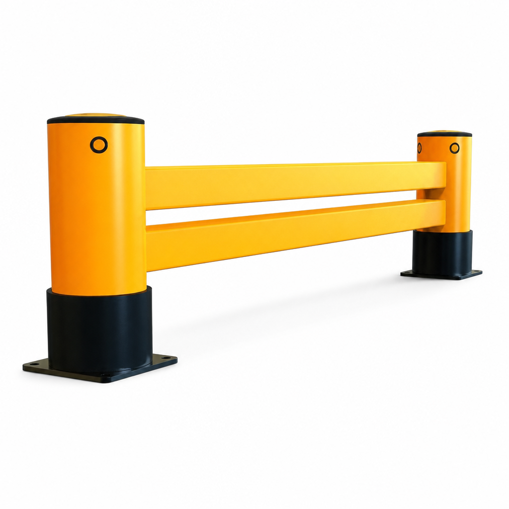 Flexible Double Rail Rack End Barrier