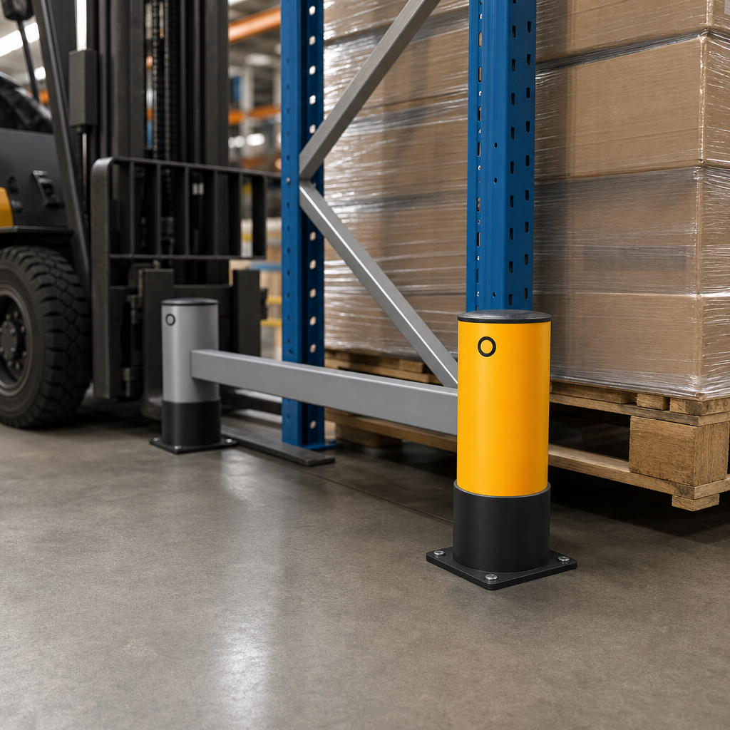 Flexible Single Rack End Barrier Post