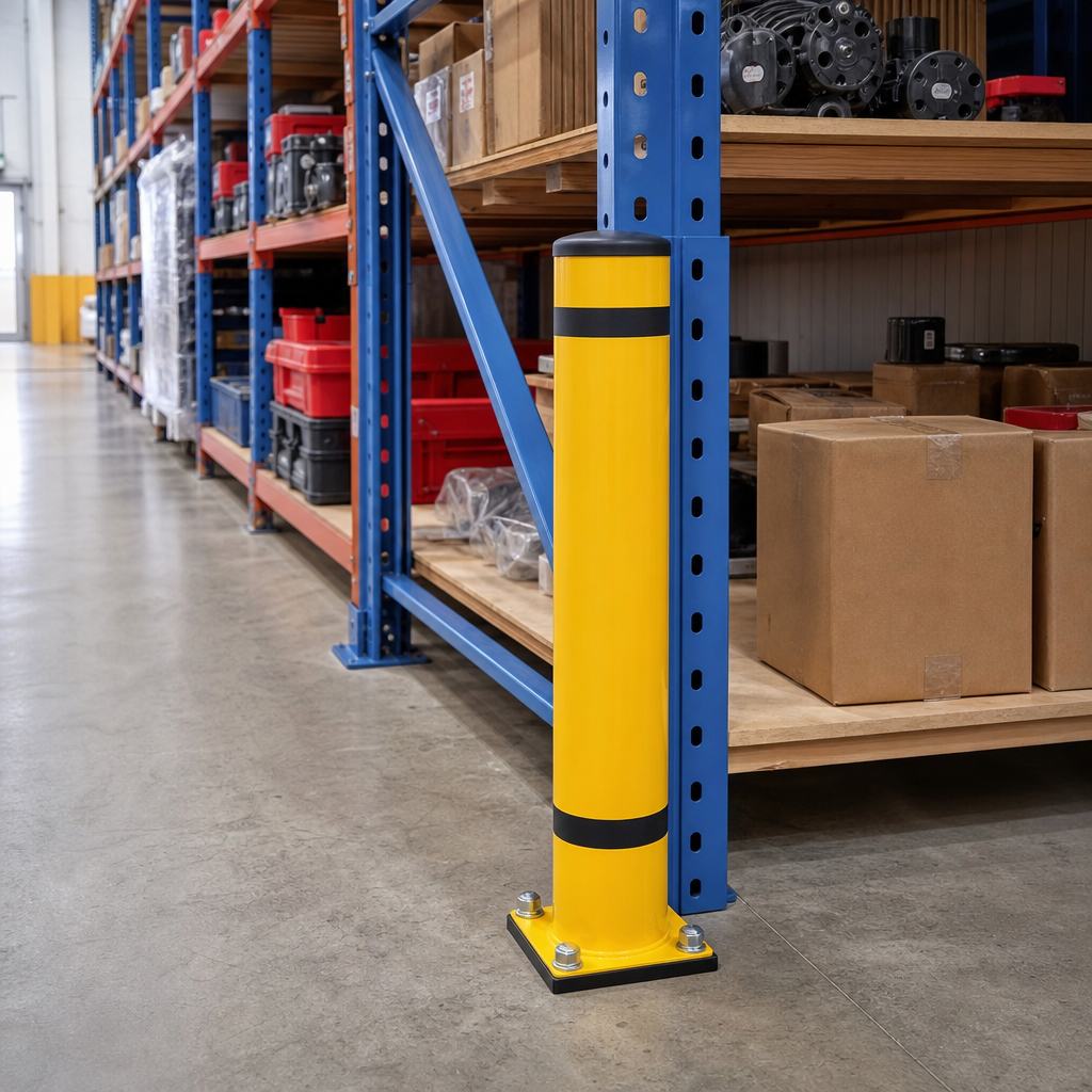 Flexible Single Rack End Barrier Post