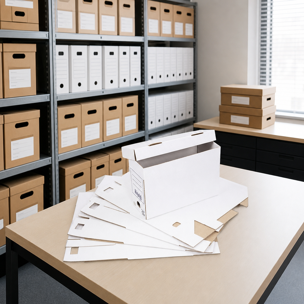 Flip Top Archive Storage Boxes Pack of 20