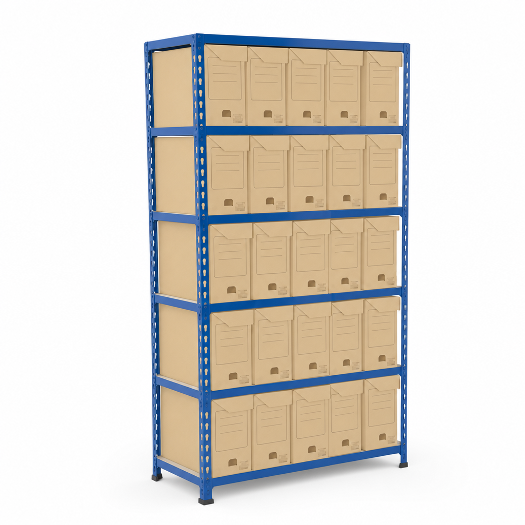 Flip Top Storage Bay with 25 Plastic Boxes