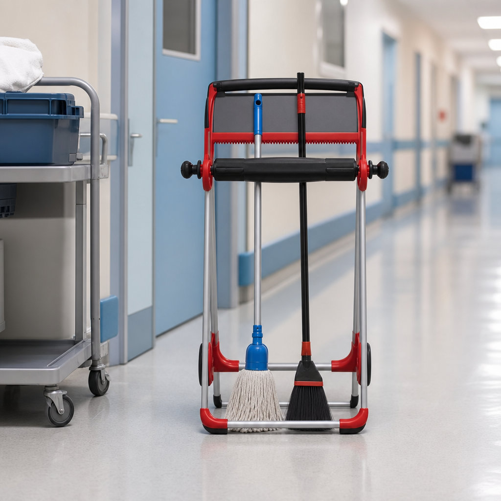 Floorstanding Cleaning Equipment Holder
