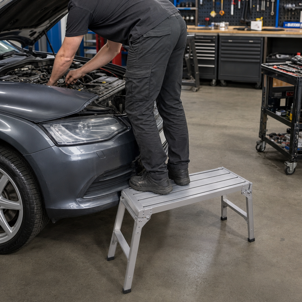 Fold Away Aluminium Platform Step