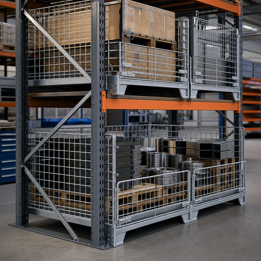 Foldable Mesh Pallet Collars with Half Drop Front