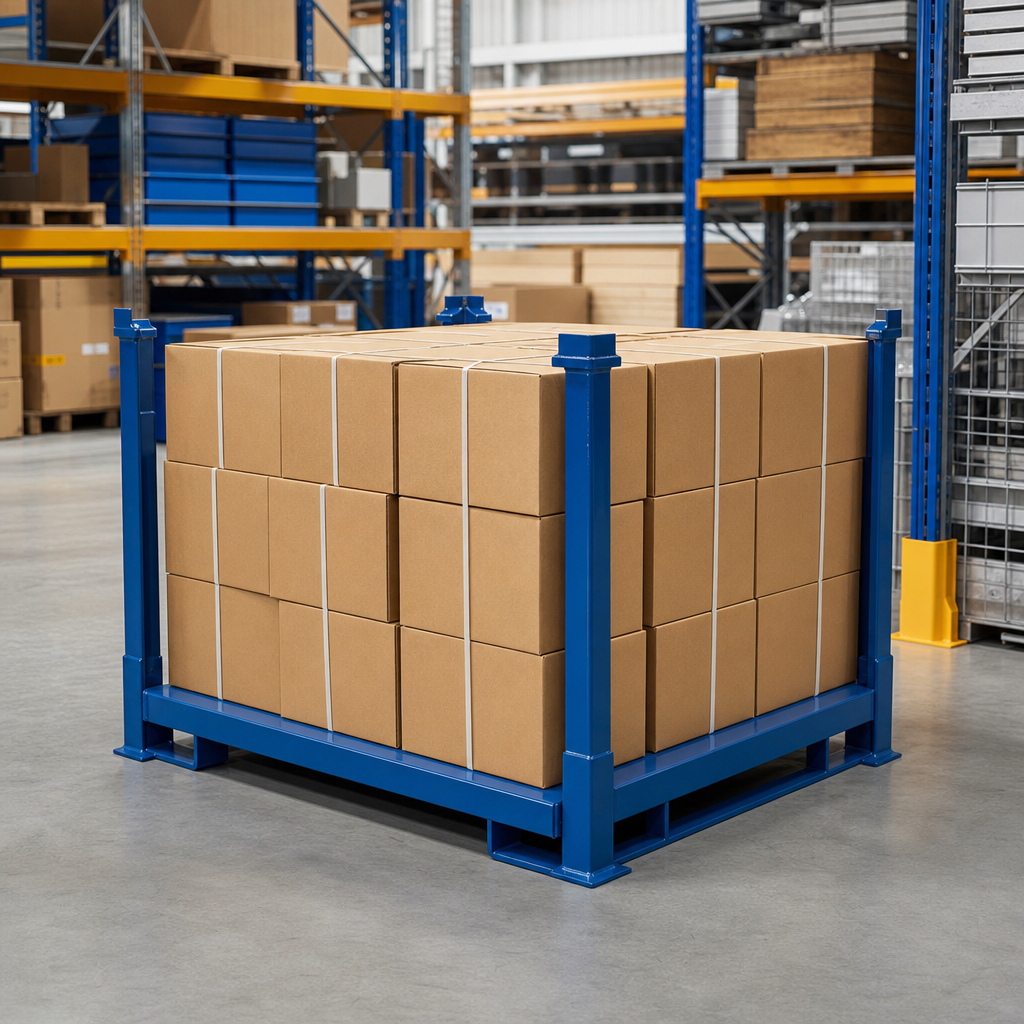Foldable Stacking Storage Pallet with 1000kg Capacity