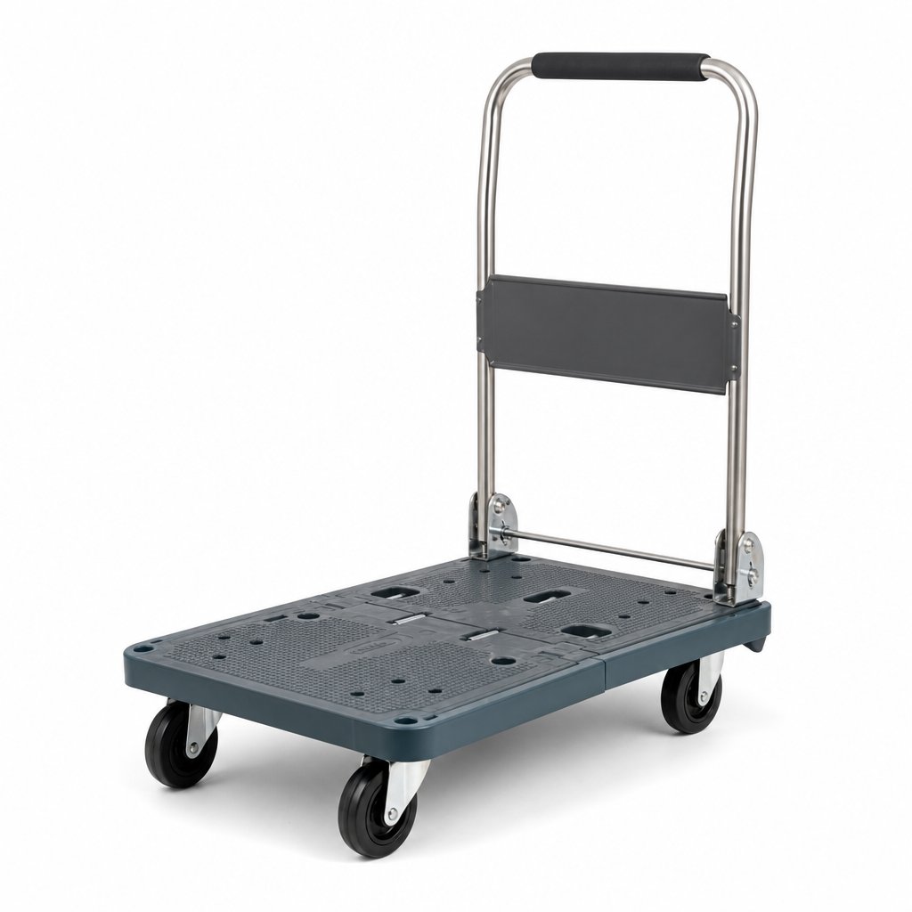 Folding Container Trolley with 35kg Load Capacity