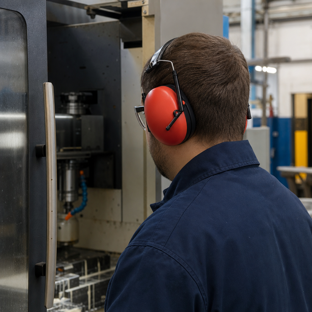 Folding Ear Defenders – Black and Red Earmuffs
