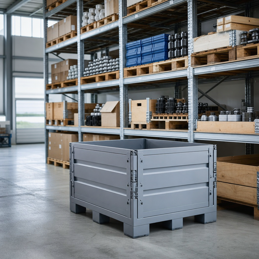 Folding Pallet Container with Solid Sides