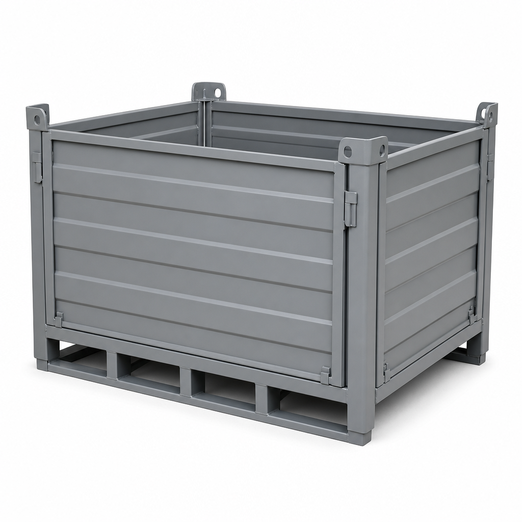 Folding Pallet Container with Solid Sides