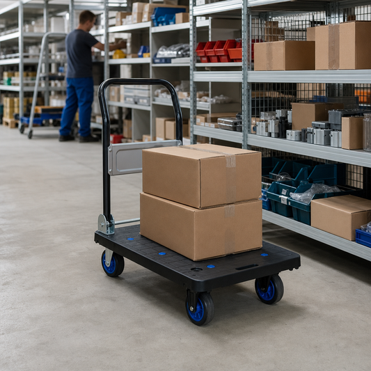 Folding Plastic Platform Truck Trolley 300kg Capacity