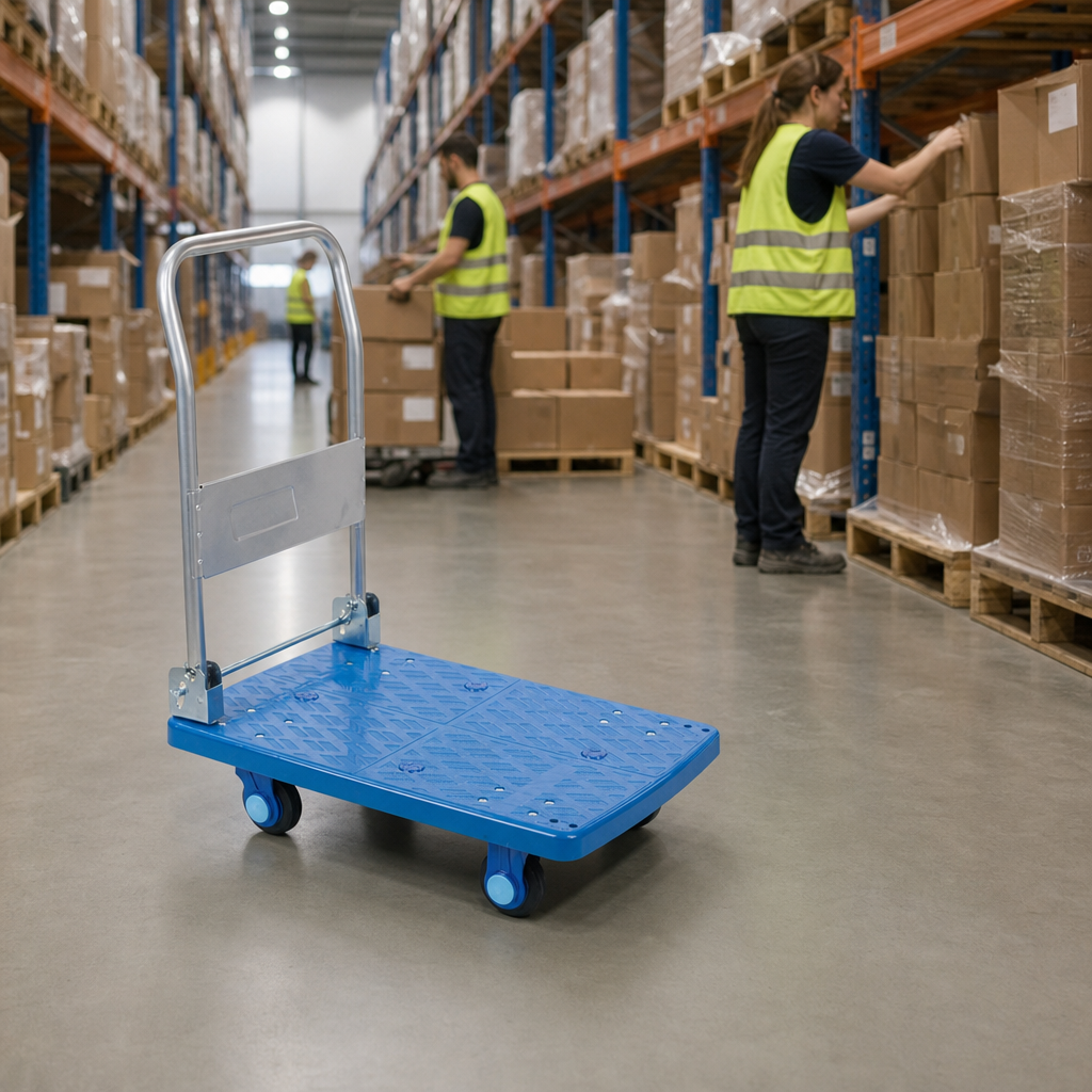 Folding Plastic Platform Truck with 200kg Capacity