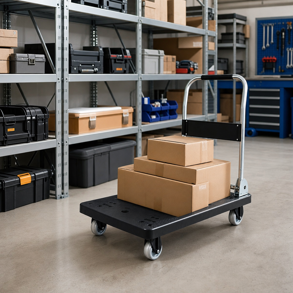 Folding Plastic Platform Truck with 200kg Capacity