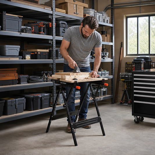 Folding Portable Workbench with 250kg Load Capacity