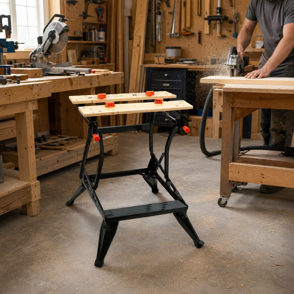 Folding Portable Workbench with 250kg Load Capacity