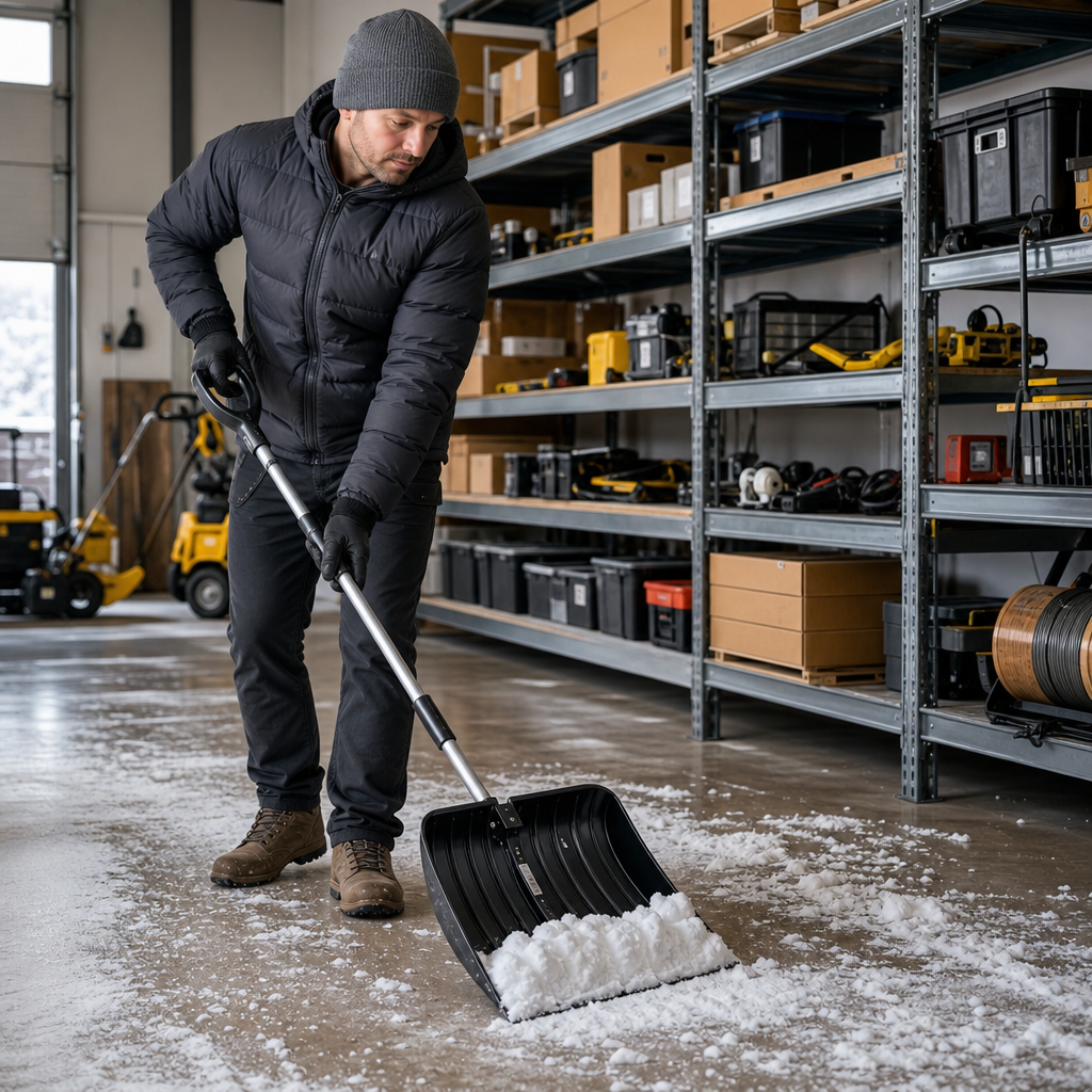 Folding Snow Shovel with Long Handle
