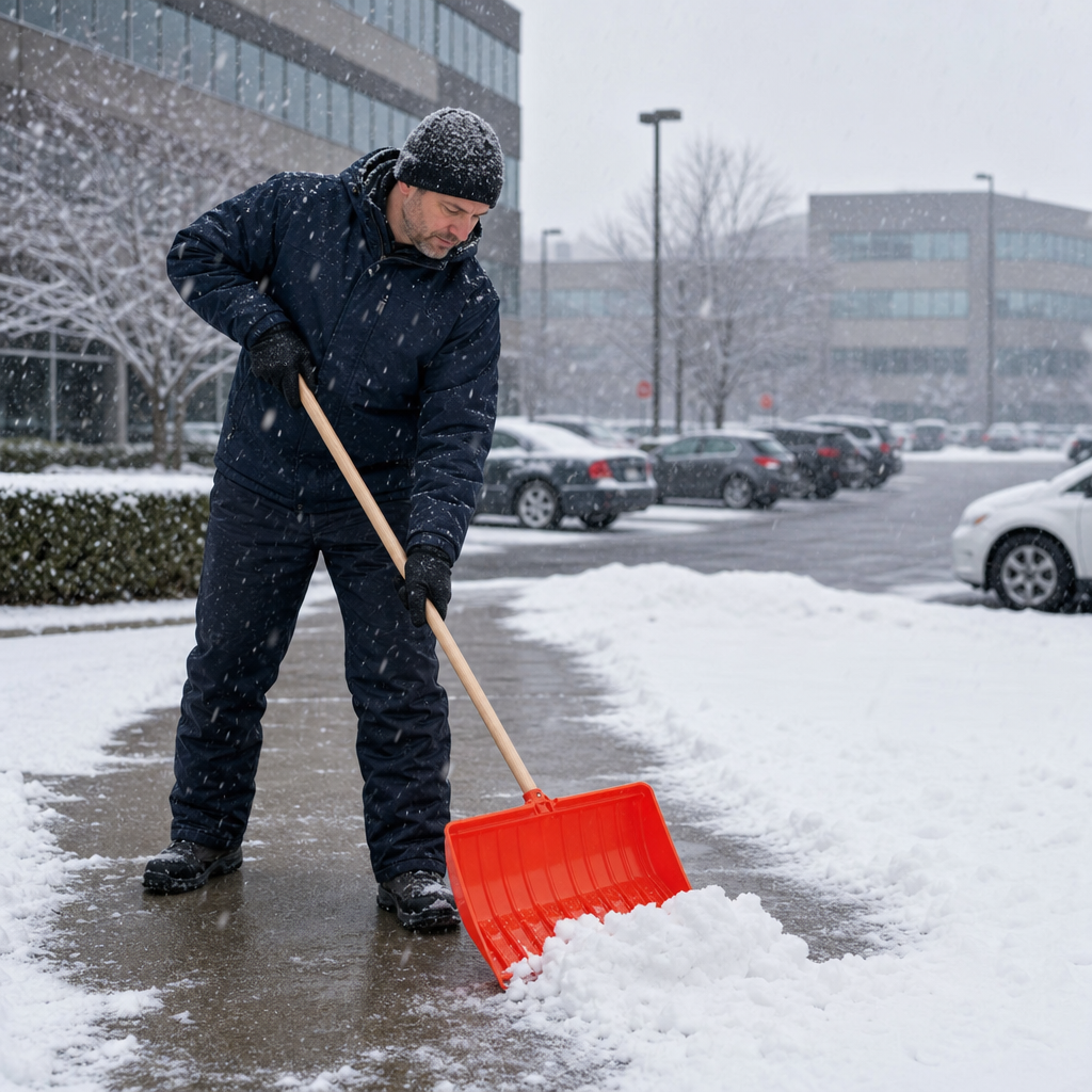Folding Snow Shovel with Long Handle