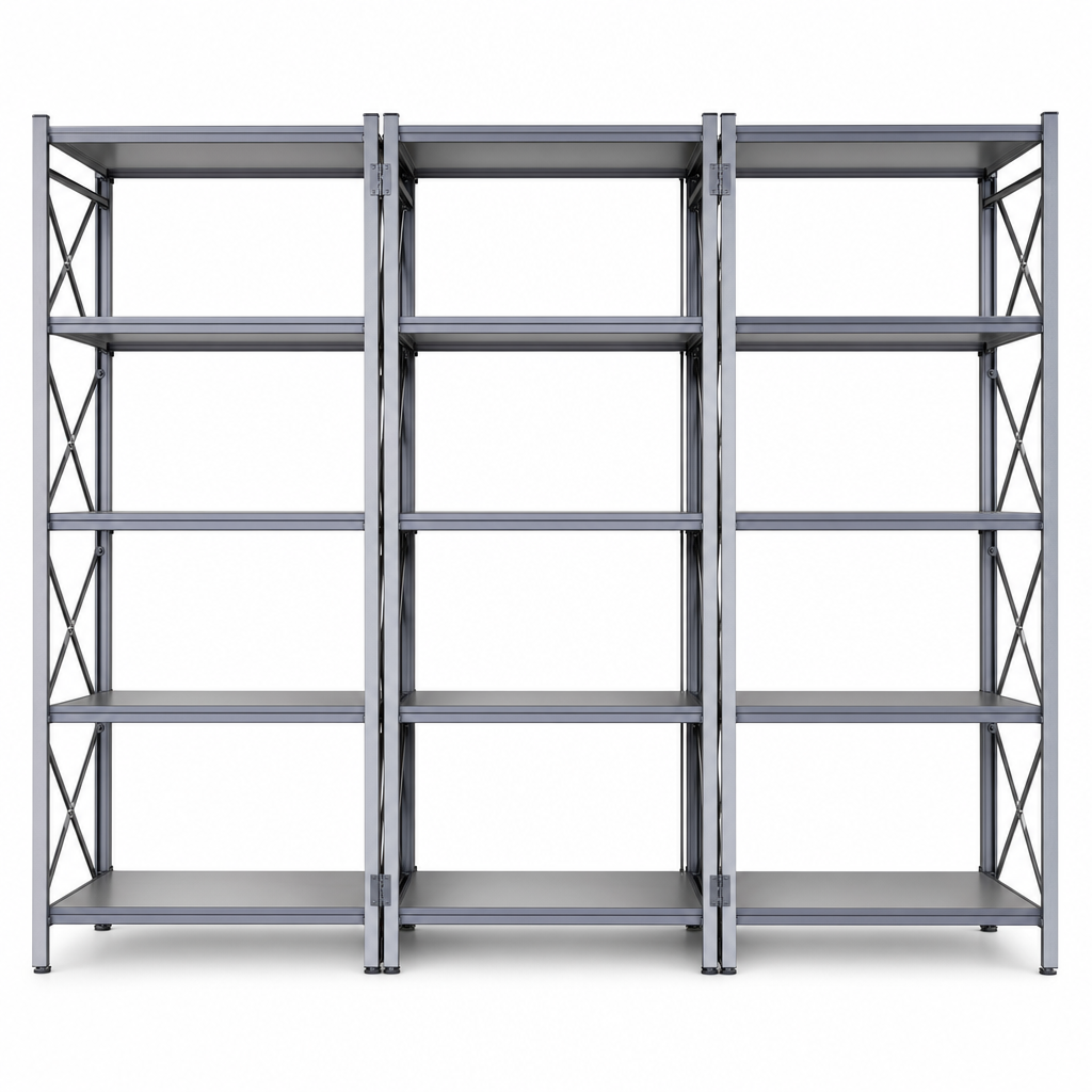 Folding Steel Shelving Triple Bay Bundle