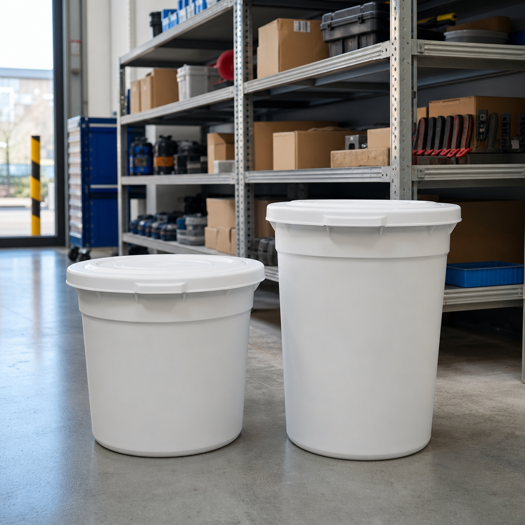 Food‑Safe Lids for Round Waste and Storage Containers