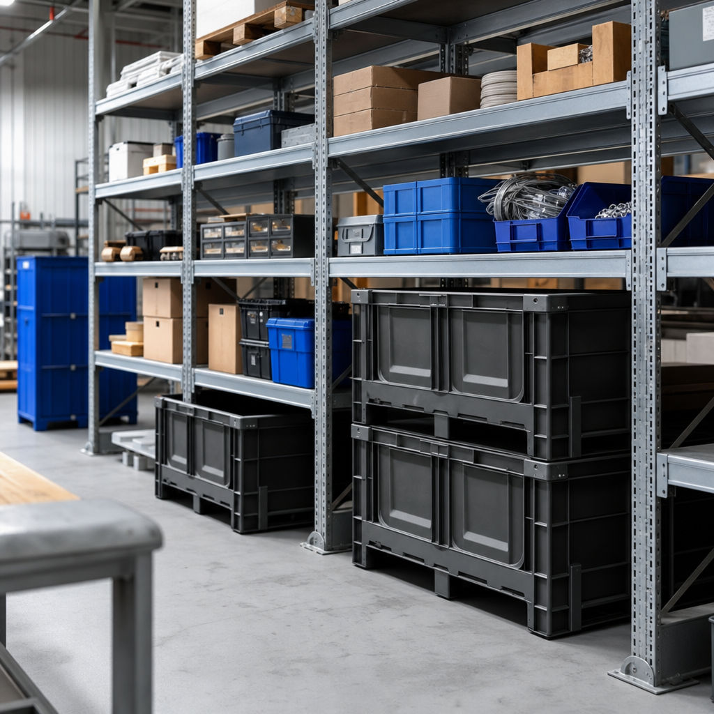 Fork Entry Stackable Industrial Container 147L