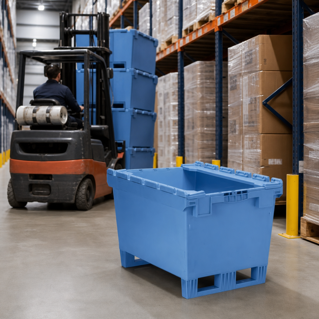 Fork Entry Stackable Industrial Container 147L